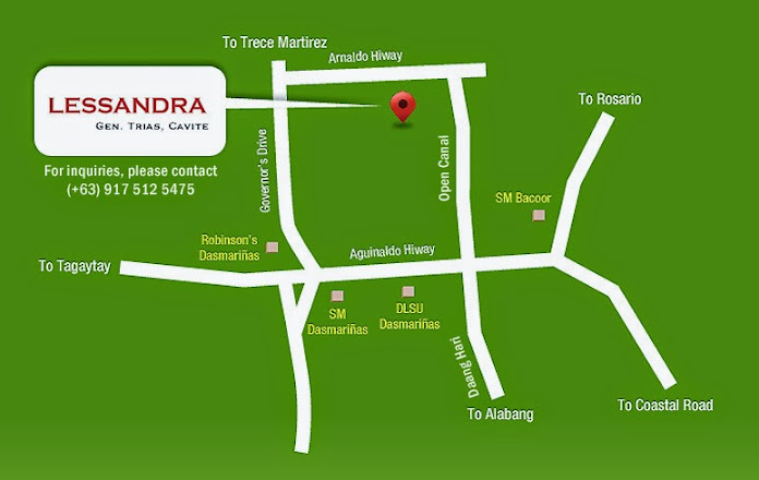 Vicinity Map Location - Lessandra Gen. Trias | Crown Asia Prime House for Sale Gen. Trias Cavite